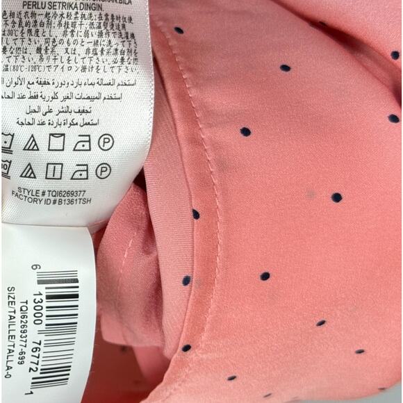 Women's BCB Generation Pink w/ Black Polka Dot Dress - Size 0 ( XXS / XS ) - Picture 5 of 13